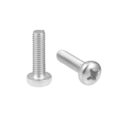 Harfington Machine Screws Pan Phillips Head Screw 304 Stainless Steel Fasteners Bolts 30Pcs