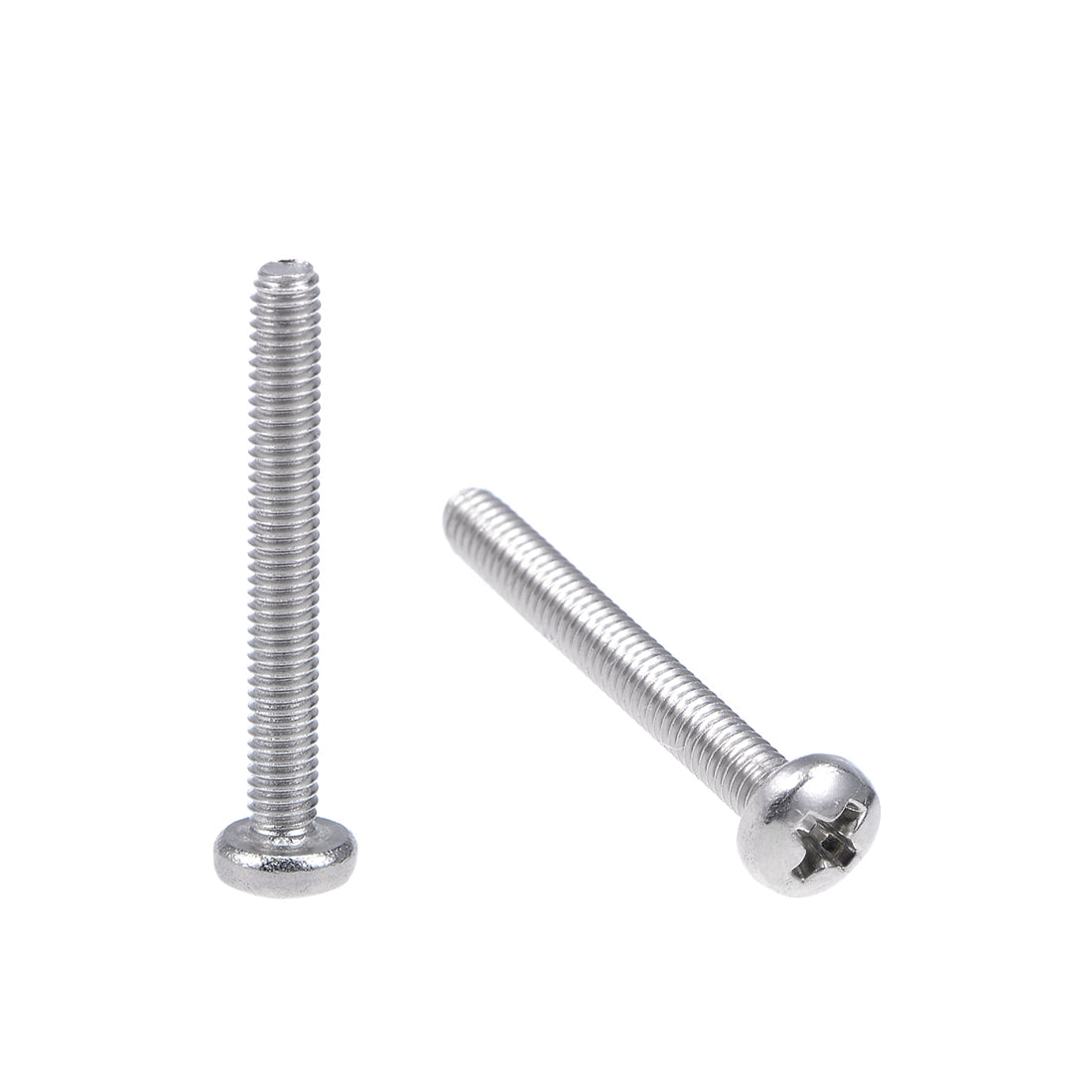 Harfington Machine Screws Pan Phillips Cross Head Screw Stainless Steel Fasteners Bolts, 60Pcs