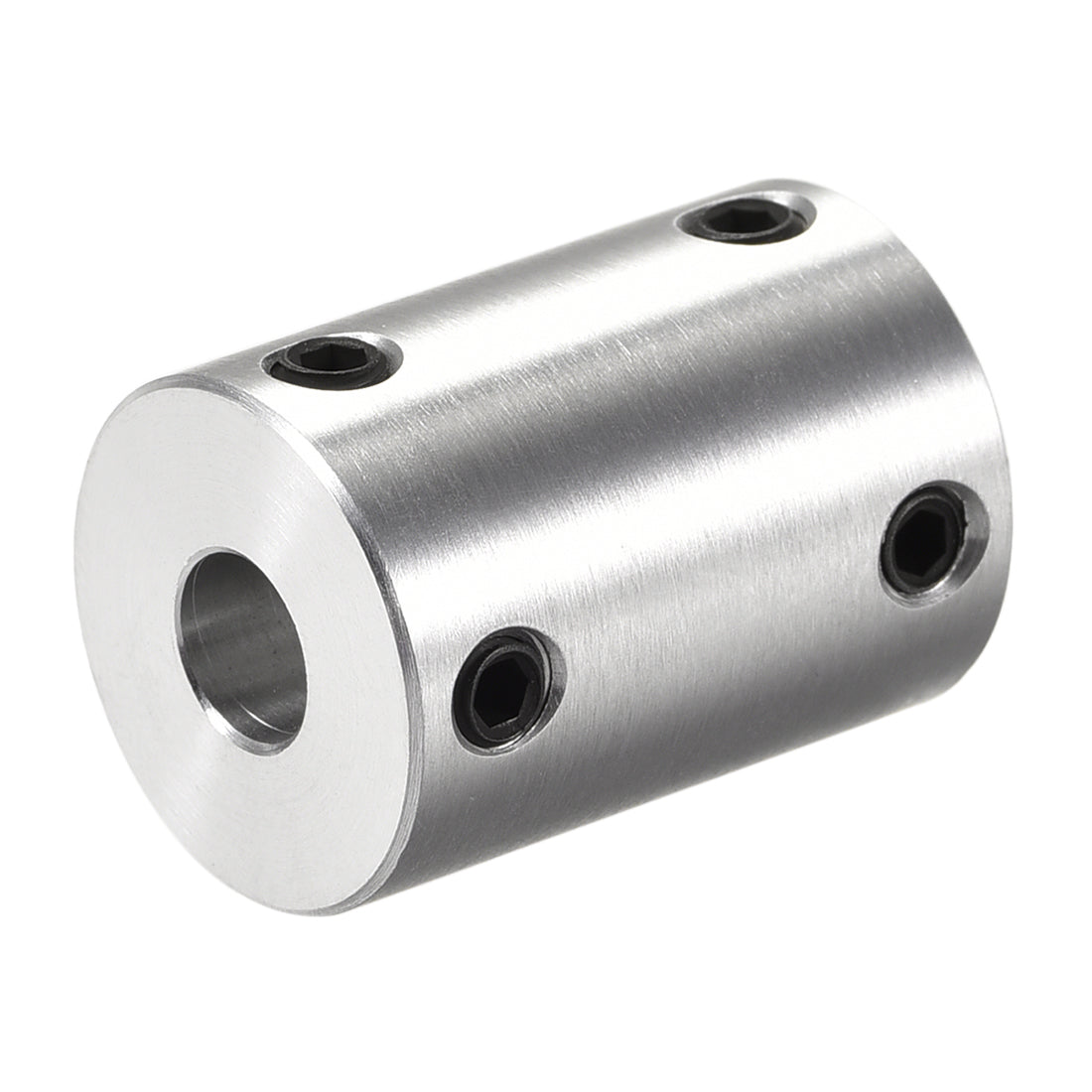 Harfington Rigid Coupling 25mm Length 18mm Diameter Aluminum Alloy Shaft Coupler Connector Silver