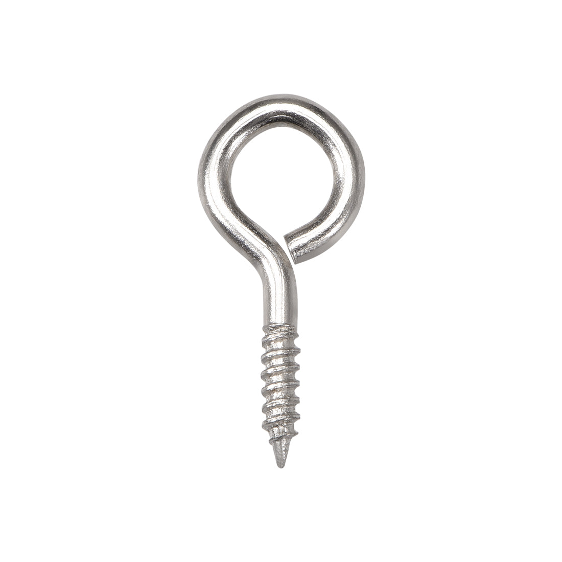 Harfington Small Screw Eye Hooks Self Tapping Screws Carbon Steel Screw-in Hanger Eye-Shape  Hooks 25pcs