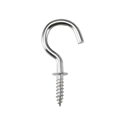 Harfington Screw Eye Hooks Self Tapping Screws Screw-in Hanger Eye-Shape  Hooks 60pcs