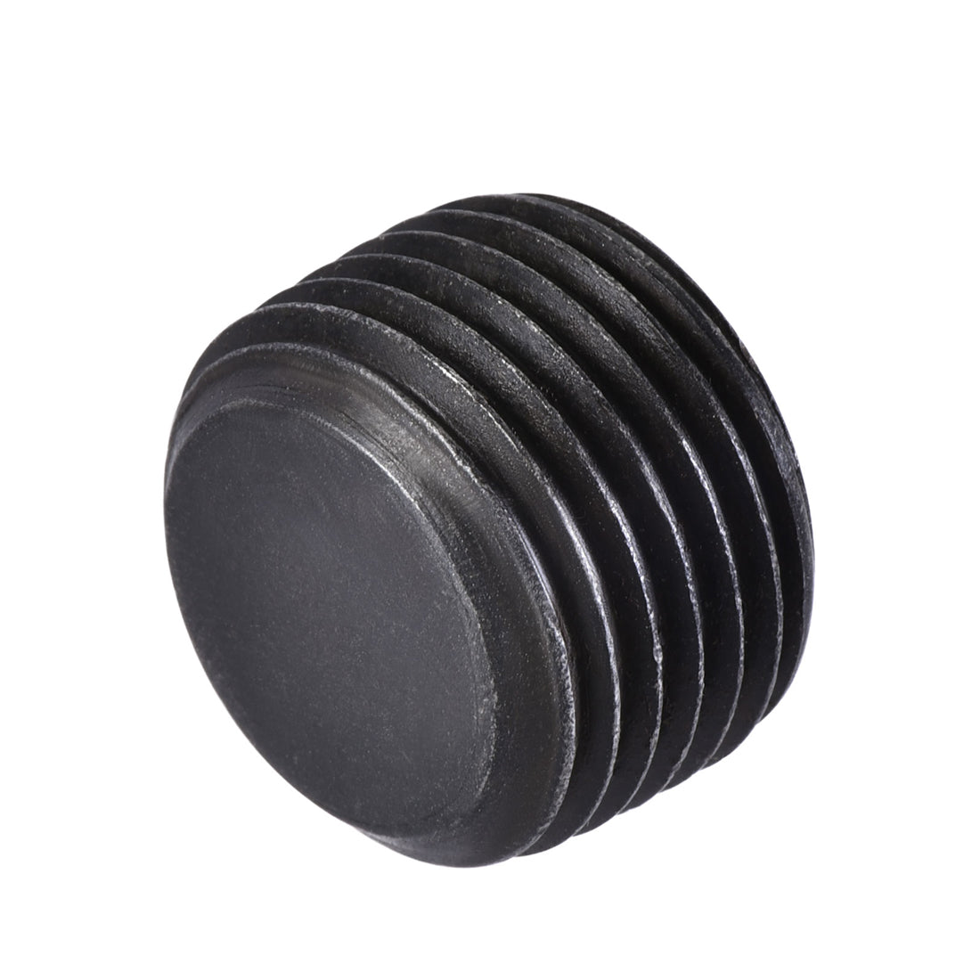 Harfington Carbon Steel Internal Hex Thread Socket Pipe Plug, PT Male Thread Black Pipe Cap, 20Pcs
