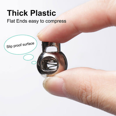 Harfington 12pcs Plastic Cord Lock Stopper Spring Fastener Organizers