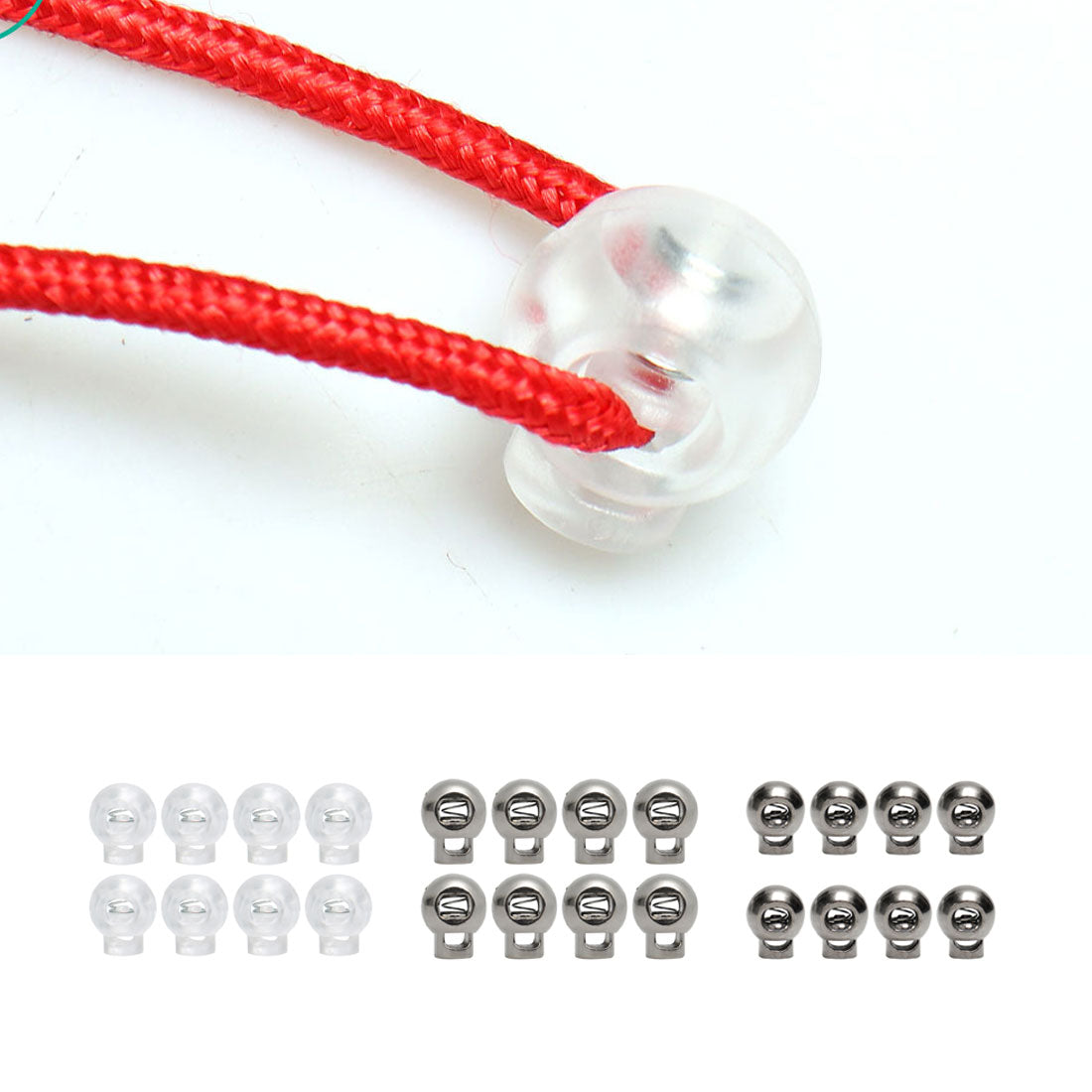 Harfington 8pcs Plastic Cord Lock Stopper Spring Fastener Organizers