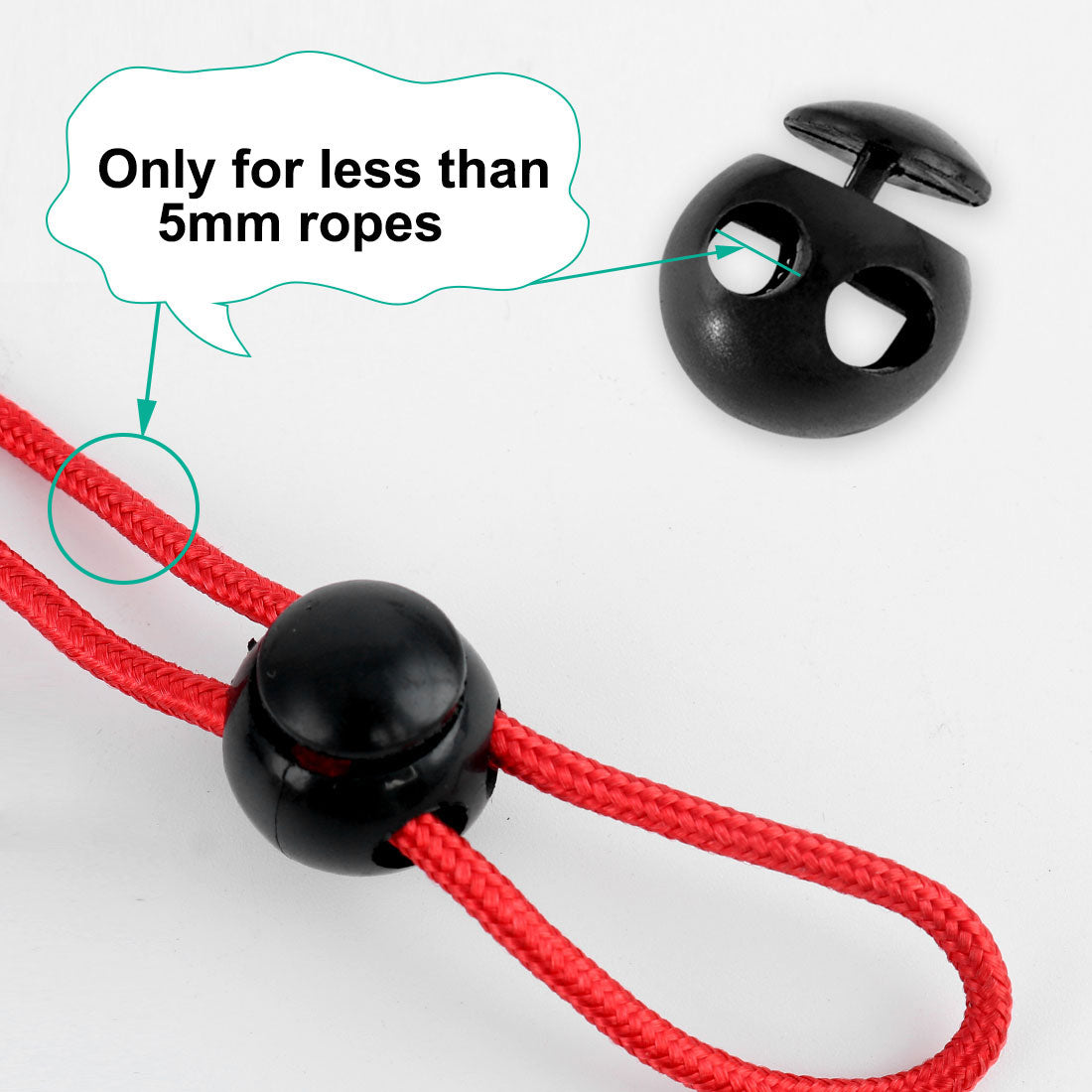 Harfington 20pcs Plastic Cord Locks Stoppers Ends Spring Fastener Organizers