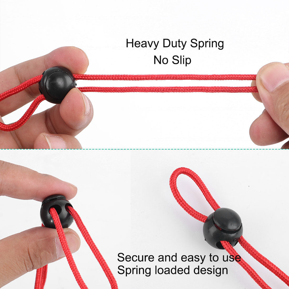 Harfington 20pcs Plastic Cord Locks Stoppers Ends Spring Fastener Organizers