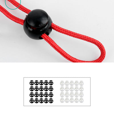 Harfington 20pcs Plastic Cord Locks Stoppers Ends Spring Fastener Organizers