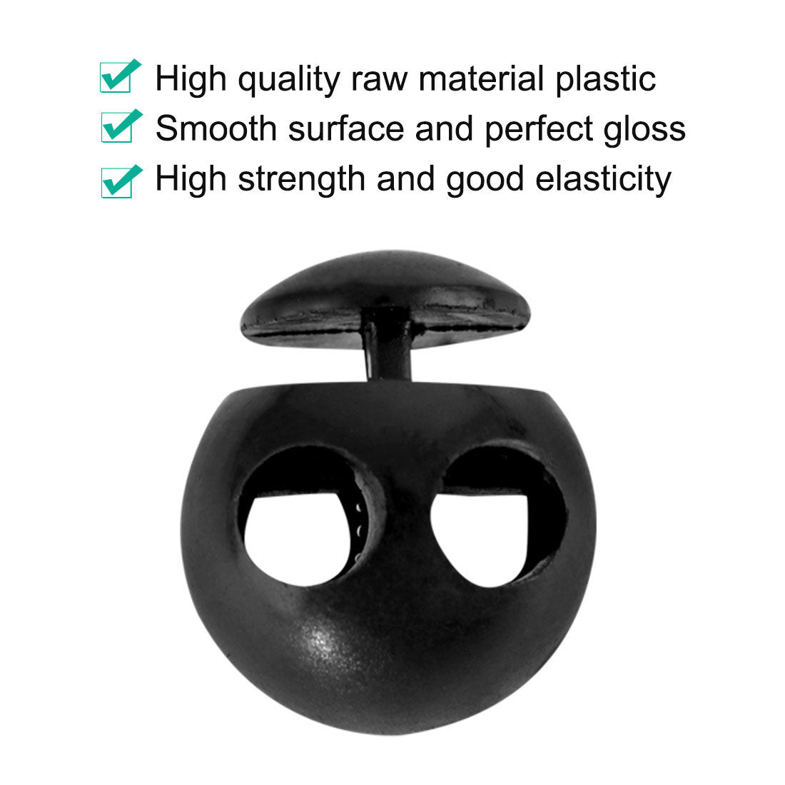 Harfington 12pcs Plastic Cord Locks Stoppers Ends Spring Fastener Organizers