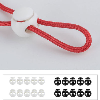 Harfington 10pcs Plastic Cord Locks Stoppers Ends Spring Fastener Organizers