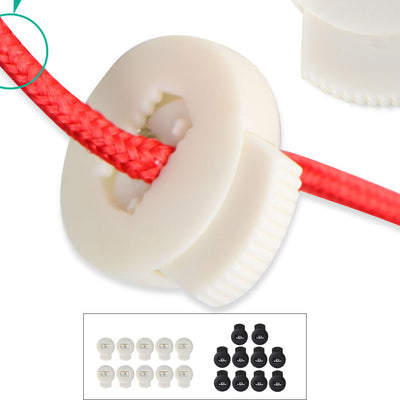 Harfington 10pcs Plastic Cord Lock Stoppers Ends Spring Toggle Fastener Organizers