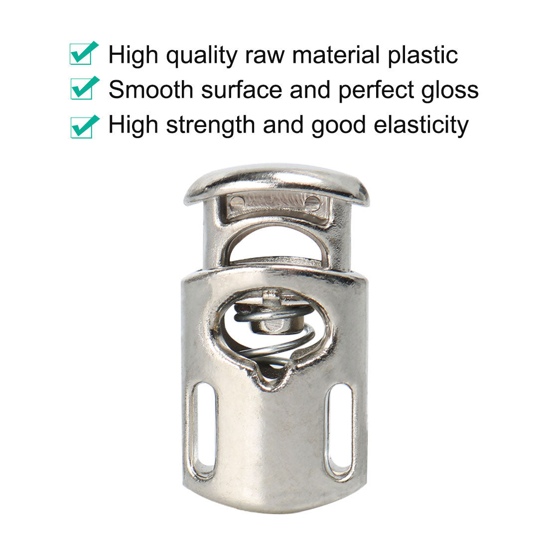 Harfington 10pcs Plastic Cord Lock Stopper Spring Toggle Fastener Organizer