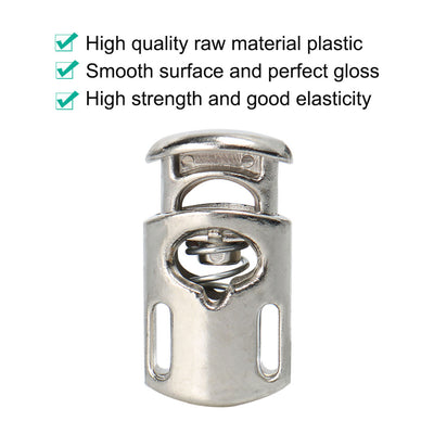 Harfington 10pcs Plastic Cord Lock Stopper Spring Toggle Fastener Organizer