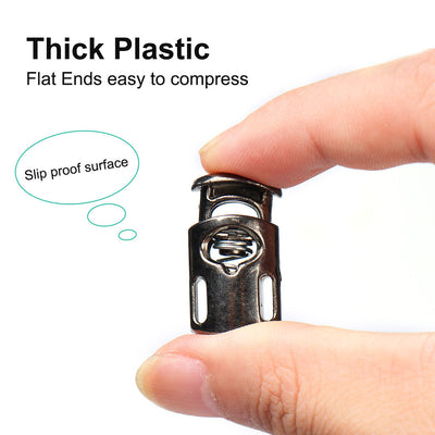 Harfington 10pcs Plastic Cord Lock Stopper Spring Toggle Fastener Organizer