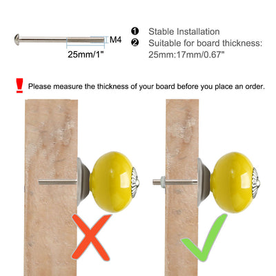 Harfington Ceramic Vintage Knobs Drawer Round Pull Handle Wardrobe Dresser 4pcs