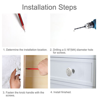 Harfington Ceramic Vintage Knobs Drawer Pull Handle Cupboard Dresser 8pcs