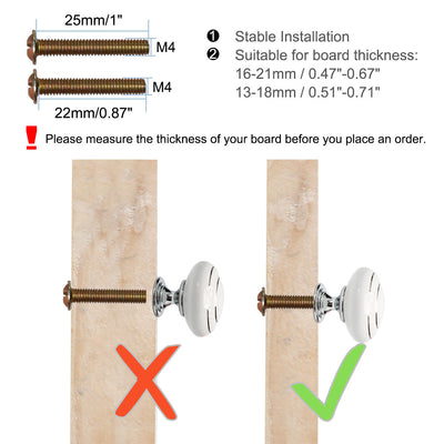 Harfington Ceramic Vintage Knobs Drawer Pull Handle Cupboard Dresser 6pcs