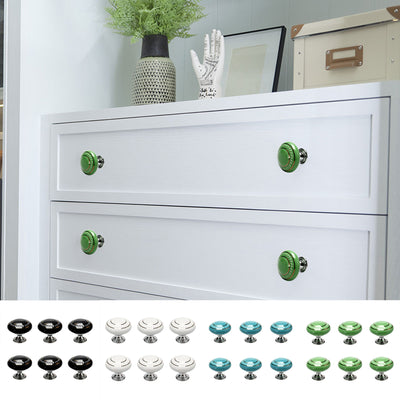 Harfington Ceramic Vintage Knobs Drawer Pull Handle Cupboard Dresser 6pcs