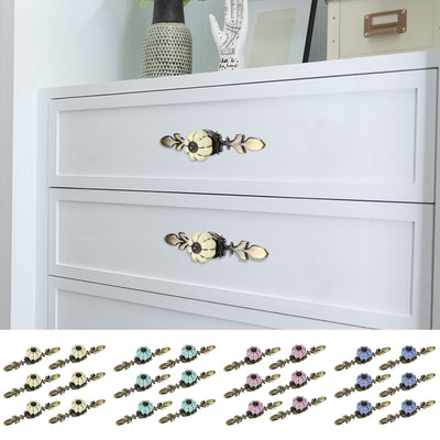 Harfington Ceramic Vintage Knob Cabinet Pumpkin Handle Cupboard Wardrobe 6pcs