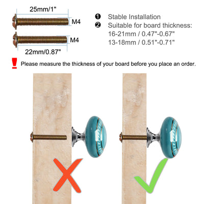 Harfington Ceramic Vintage Knobs Drawer Pull Handle Cupboard Dresser 4pcs