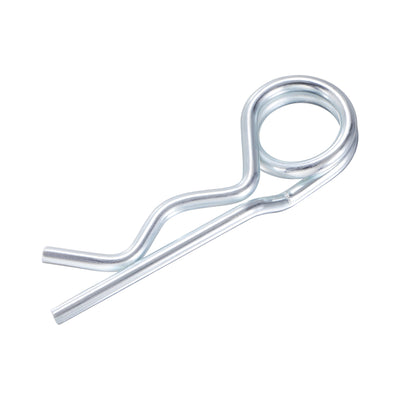 Harfington R-Clip Pins - R Shaped Spring Cotter Pin Zinc-plating Trailer Tractor Mower Fastener Hardware