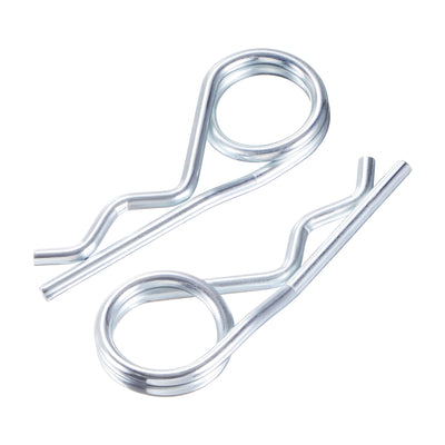 Harfington R-Clip Pins - R Shaped Spring Cotter Pin Zinc-plating Trailer Tractor Mower