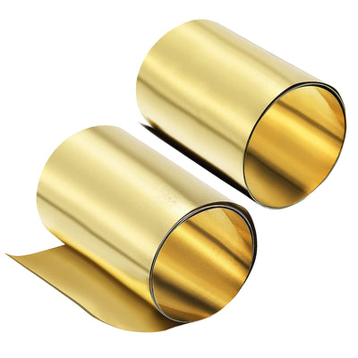Harfington Brass Sheet Roll, Metal Foil Plate 2pcs