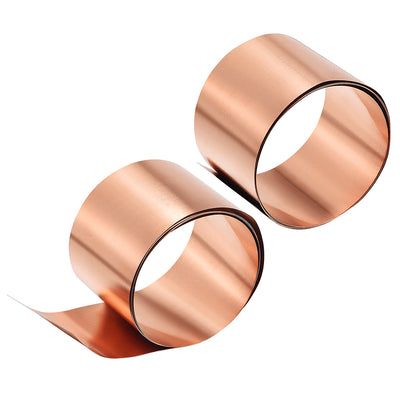 Harfington Copper Sheet Roll, Metal Foil Plate 2pcs