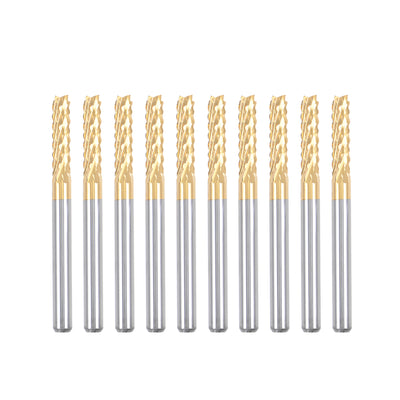 Harfington Titanium Coat Carbide End Mill Engraving Milling Cutter CNC Router Bits for PCB Machine