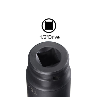 Harfington Square Drive 12-Point Deep Impact Socket, CR-MO Steel, Metric