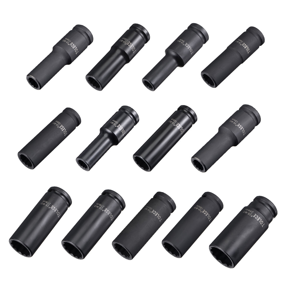 Harfington Square Drive 12-Point Deep Impact Socket, CR-MO Steel, Metric