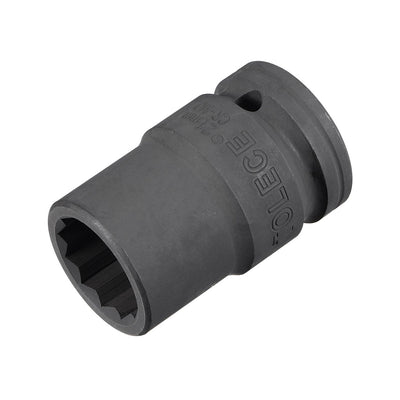 Harfington Square Drive 12-Point Impact Socket, CR-MO Steel, Standard Metric