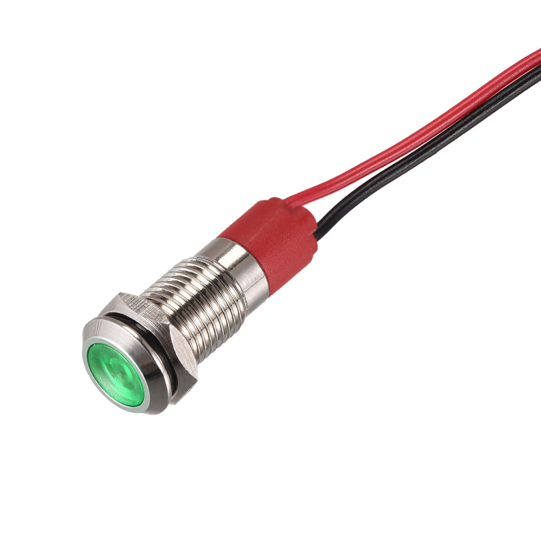 Harfington Signal Indicator Light AC/DC 12V Flush Panel Mount LED Metal Shell with 1M Cable 2Pcs