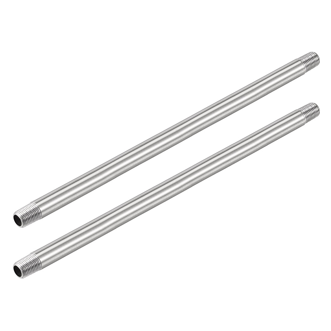 Harfington 304 Stainless Steel Pipe Fitting Male Thread Length Coupler for Extending Pipes, Pack of 2