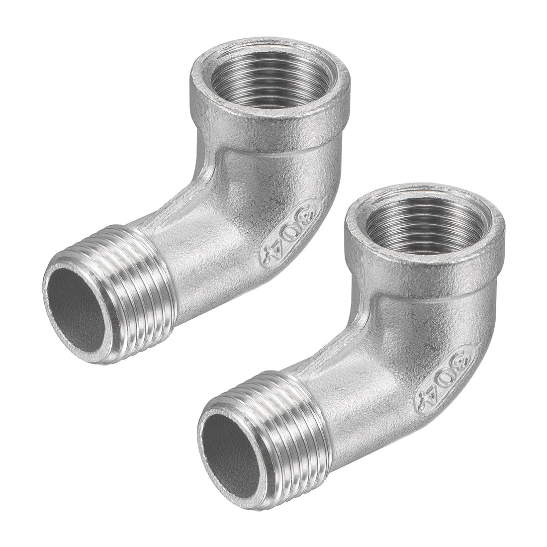 Harfington Pipe Fittings Elbow NPT Male to Female Thread Hose Connector Adapter 304 Stainless Steel