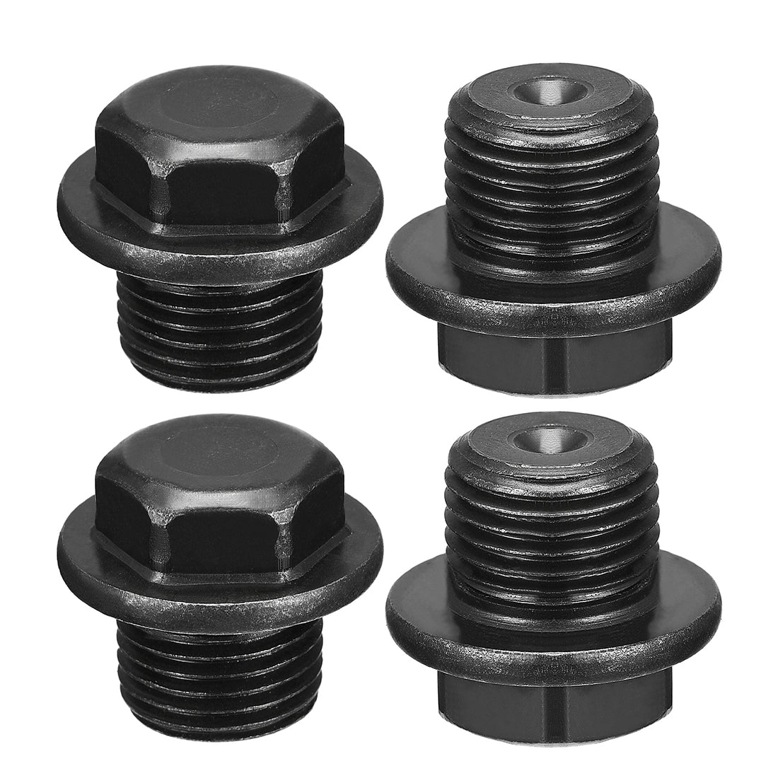 Harfington Outer Hex Head Pipe Fitting Plug 4Pcs