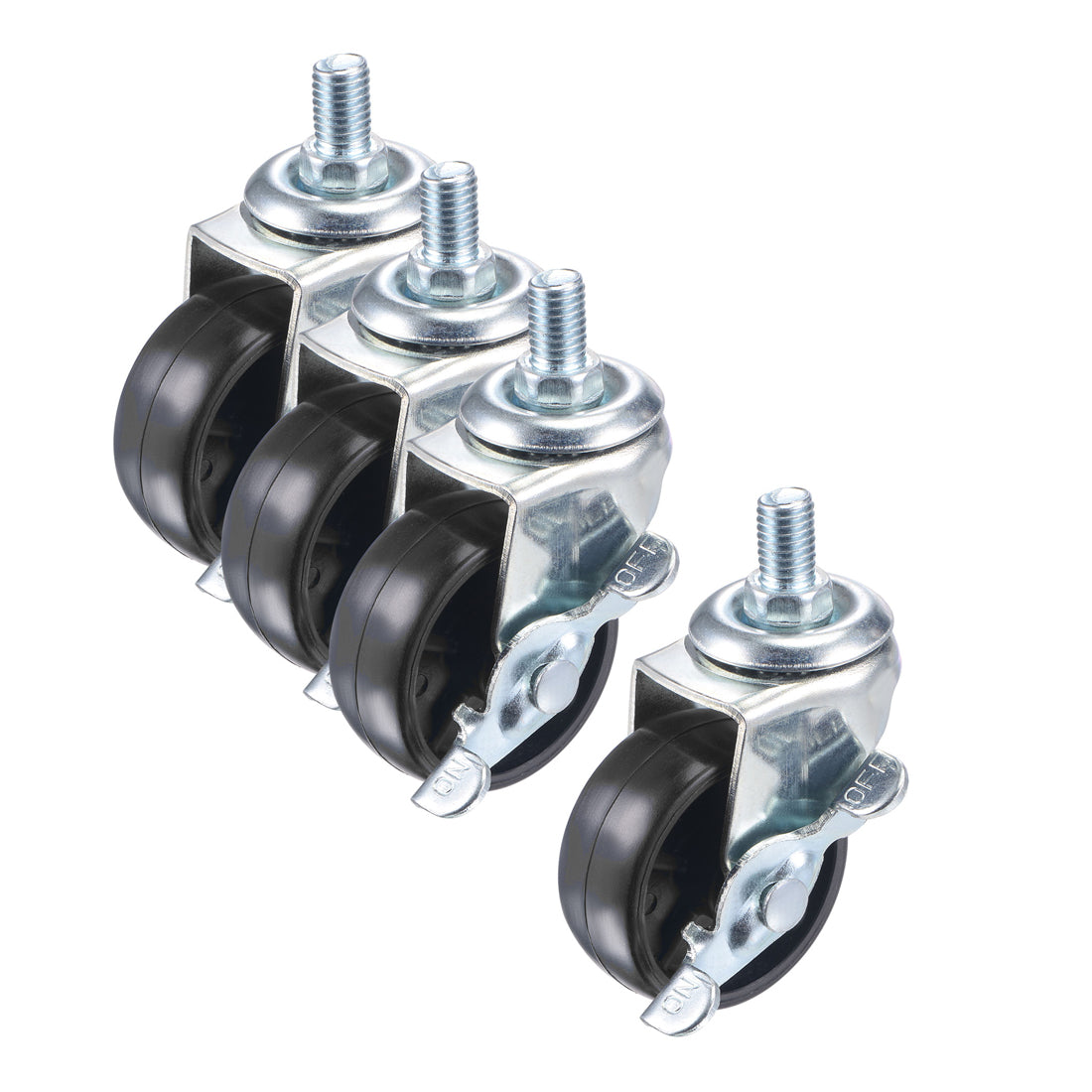 Harfington Swivel Stem Caster with Brake for Workbench Trolley, TPE