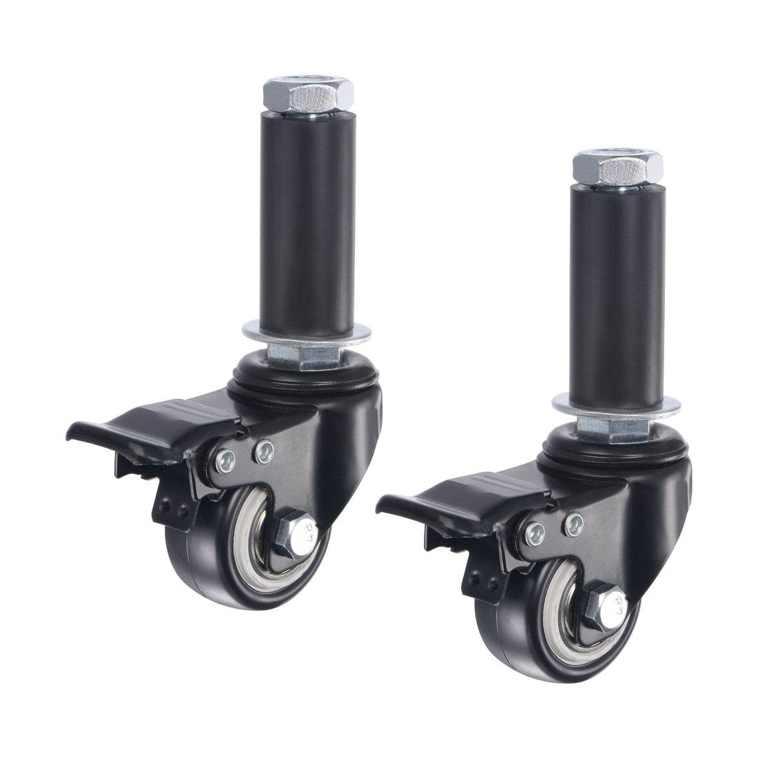 Harfington Swivel Expanding Stem Caster with Brake for Kitchen Prep Table, PVC