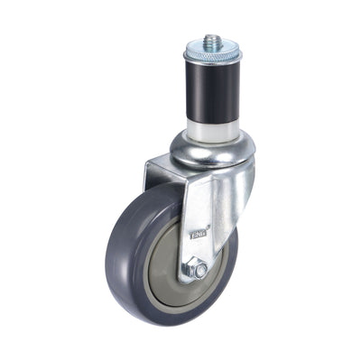 Harfington Swivel Expanding Stem Caster Diameter Load Capacity, for Kitchen Prep Tables, Rubber