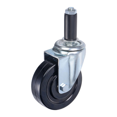Harfington Swivel Expanding Stem Caster for Kitchen Prep Tables, Rubber
