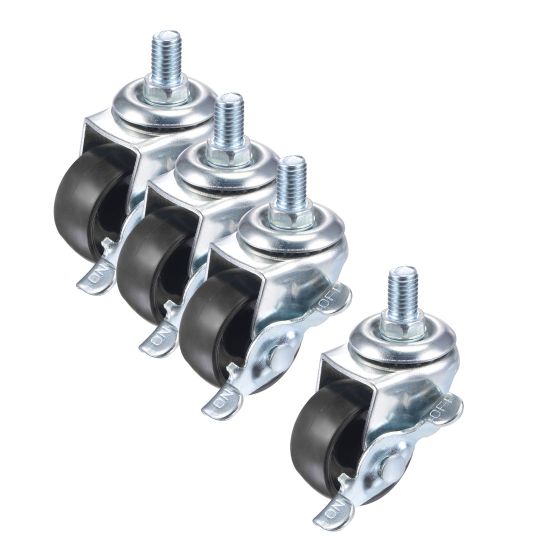 Harfington Swivel Stem Caster with Brake Load Capacity, for Trolley, Nylon