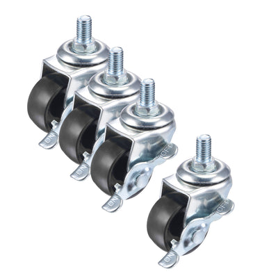 Harfington Swivel Stem Caster with Brake Load Capacity, for Trolley, Nylon