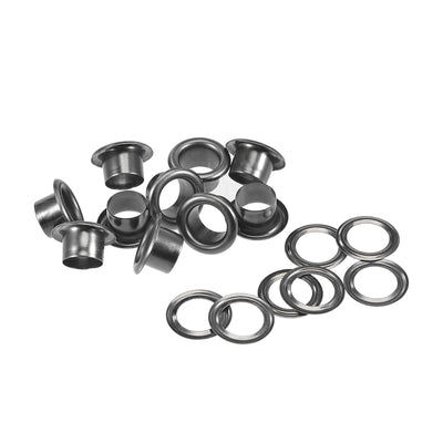 Harfington Grommets Eyelets with Washers Kit, Alloy Grommet for Leather