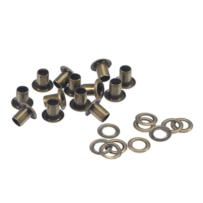 Harfington Grommets Eyelets with Washers Kit, Copper Grommet Chrome Plated for DIY