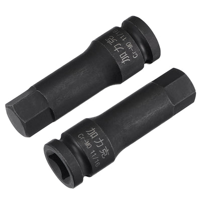 Harfington Impact Hex Bit Socket Square Drive CR-MO Steel SAE Sizes