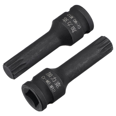 Harfington Impact Spline Bit Socket, CR-MO Metric Sizes