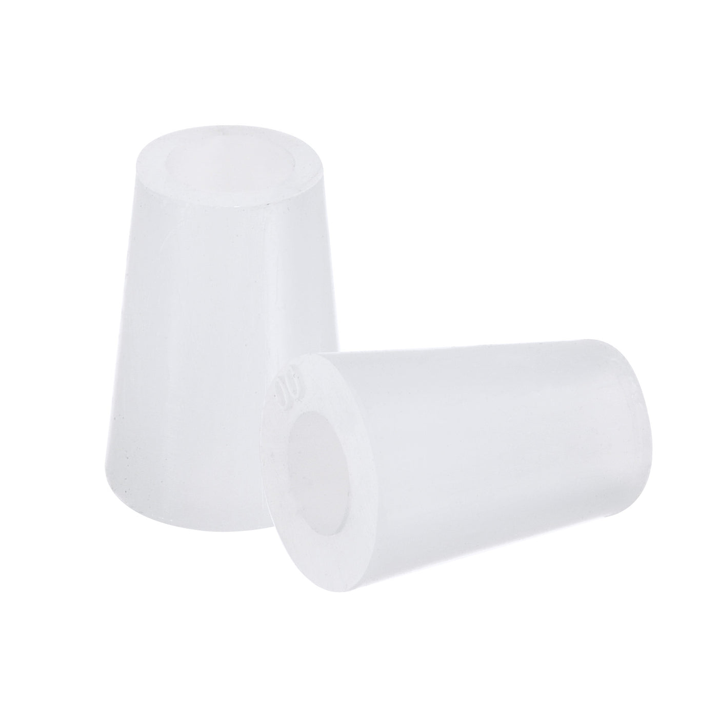 Harfington Silicone Rubber Tapered Plug, with Hole for Powder Coating, Laboratory Use