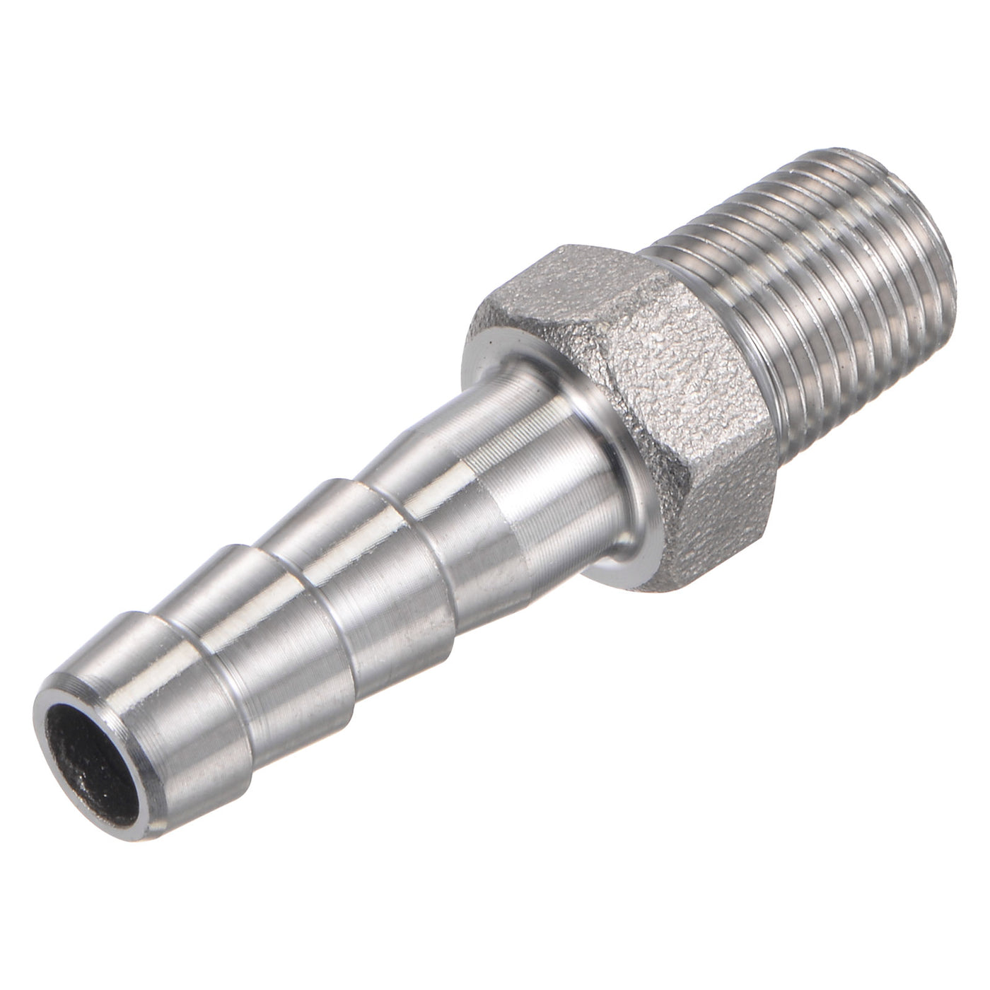 Harfington Hose Barb Fittings OD x PT Male Thread Stainless Steel Straight Pipe Connector for Water Air Fuel