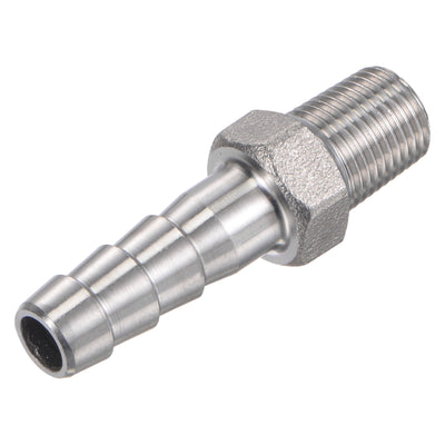 Harfington Hose Barb Fittings OD x PT Male Thread Stainless Steel Straight Pipe Connector for Water Air Fuel