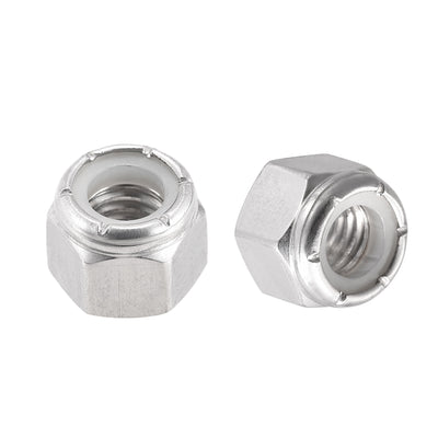Harfington Nylon Insert Hex Lock Nuts, 304 Stainless Steel, Plain Finish Lock Nut