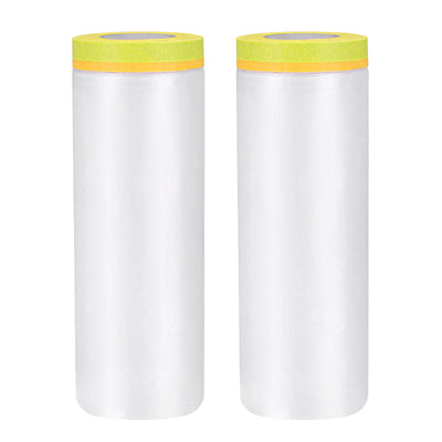 Harfington Pre-Taped Masking Film with Medium-Tack for Painters